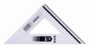 MemoBe Ekierka przezroczysta 16 cm 45 stopni by Pratel