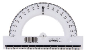 MemoBe Kątomierz przezroczysty 10 cm 180 stopni by Pratel
