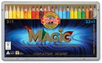 KOH-I-NOOR Kredki wielokolorowe magiczne 23+1 METAL