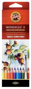 KOH-I-NOOR Kredki akwarelowe Mondeluz 18 kolorów