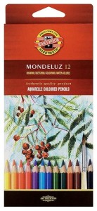KOH-I-NOOR Kredki akwarelowe Mondeluz 12 kolorów