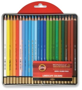KOH-I-NOOR Kredki akwarelowe Mondeluz 24 kolory METAL KRAJOBRAZ