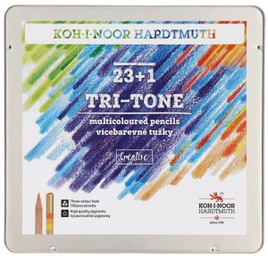 KOH-I-NOOR Kredki magiczne trójkolor 23+1 TRI-TONE