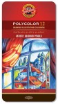 KOH-I-NOOR Kredki ołówkowe Polycolor 12 kol METAL