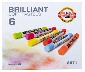 KOH-I-NOOR Pastele suche kredki Toison D'or 6 kolorów NEON