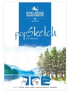 KOH-I-NOOR Szkicownik blok szkicowy A4 50 kartek 100 g Pop