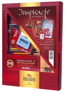 KOH-I-NOOR Zestaw Inspiracje pastele kredki + akcesoria BRĄZY