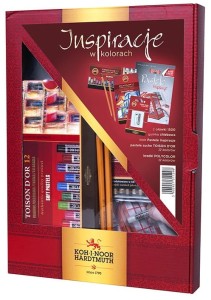 KOH-I-NOOR Zestaw Inspiracje pastele kredki + akcesoria SZAROŚCI