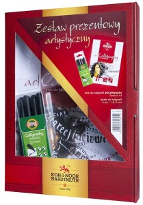 KOH-I-NOOR Zestaw artystyczny do kaligrafii pisaki + blok