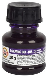 KOH-I-NOOR Tusz kreślarski do kaligrafii zdobień 20 g FIOLETOWY
