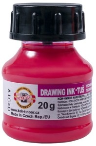 KOH-I-NOOR Tusz kreślarski do kaligrafii 20 g FLUO RÓŻOWY