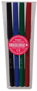FIBRACOLOR Flamastry pisaki mazaki Colorito 4 kolory