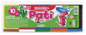FIBRACOLOR Plastelina naturalna Pati 10 kolorów x 50 gr