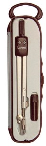 LORENZ Cyrkiel techniczny z rysikami w etui 202