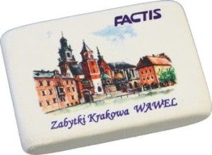 FACTIS Gumka do mazania z nadrukiem ZABYTKI KR-18