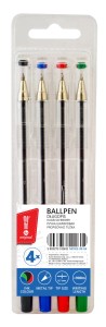 MemoBe Długopisy 0,7 mm zestaw 4 kolory w ETUI