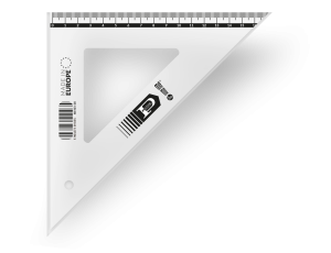 MemoBe Ekierka przezroczysta 25 cm 45 stopni by Pratel