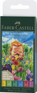 FABER-CASTELL Pisaki Artist Pen Pitt 6 sztuk SPRING