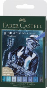 FABER-CASTELL Pisaki Artist Pen Pitt 8 sztuk THE BLUES