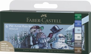 FABER-CASTELL Pisaki Artist Pen Pitt 6 sztuk WINTER