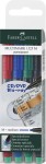 FABER-CASTELL Foliopis marker M 1 mm Multimark 4 sztuki