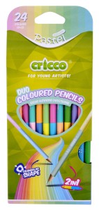 CRICCO Kredki pastelowe dwustronne 12/24 kolory