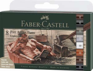FABER-CASTELL Pisaki Artist Pen Pitt 8 sztuk CLASSICAL