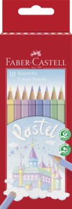 FABER-CASTELL Kredki ołówkowe Eco 10 kol Zamek PASTEL