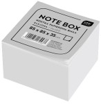 INTERDRUK Kostka papierowa biała 85x85x35 mm klejona