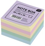 INTERDRUK Kostka papierowa kolorowa 85x85x35 mm klejona