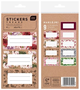 INTERDRUK Naklejki na zeszyty ramki 9 sztuk Trends