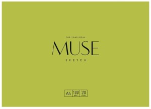 MUSE Papier szkicowy w teczce A4+ 100 g 20 kartek