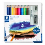 STAEDTLER Zestaw kredki akwarelowe ołówki akcesoria