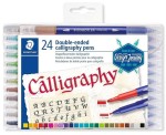 STAEDTLER Pisaki dwustronne do kaligrafii letteringu 24 kolory