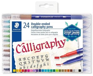 STAEDTLER Pisaki dwustronne do kaligrafii letteringu 24 kolory