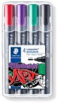 STAEDTLER Markery permanentne okrągłe Lumocolor 4 kolory ART