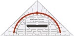 FABER-CASTELL Trójkąt geometryczny ekierka 4w1