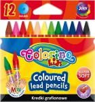 COLORINO Kredki grafionowe świecowe 12 kolorów