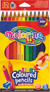 COLORINO Kredki ołówkowe grube trójkątne 12 kolorów