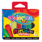 COLORINO Plastelina szkolna okrągła 6 kolorów