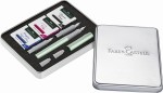 FABER-CASTELL Zestaw do kaligrafii Grip pióro stalówki naboje Pearl Mint