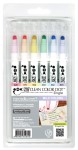 KURETAKE Pisaki zakreślacze Clear Color Dot Mild 6 kolorów