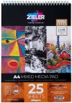 ZIELER Blok na spirali Mix Media A4 255 g 25 arkuszy