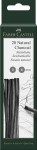 FABER-CASTELL Węgiel naturalny Pitt Monochrome 3-6 mm 20 sztuk