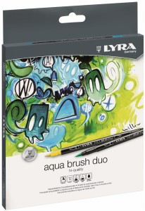 LYRA Pisaki markery dwustronne Aqua Brush 12 kolorów