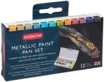 DERWENT Farby Metallic w kostkach akwarelowe 12 kolorów