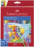FABER-CASTELL Kredki akwarelowe 48 kolorów + pędzelek Rybka
