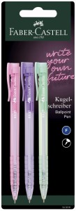 FABER-CASTELL Długopis RX5 niebieski 0,5 mm 3 sztuki