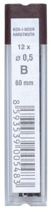 KOH-I-NOOR Rysiki grafity do ołówka 0,5 mm B