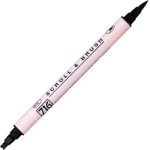 KURETAKE Pisak marker do kaligrafii Scroll & Brush CZARNY